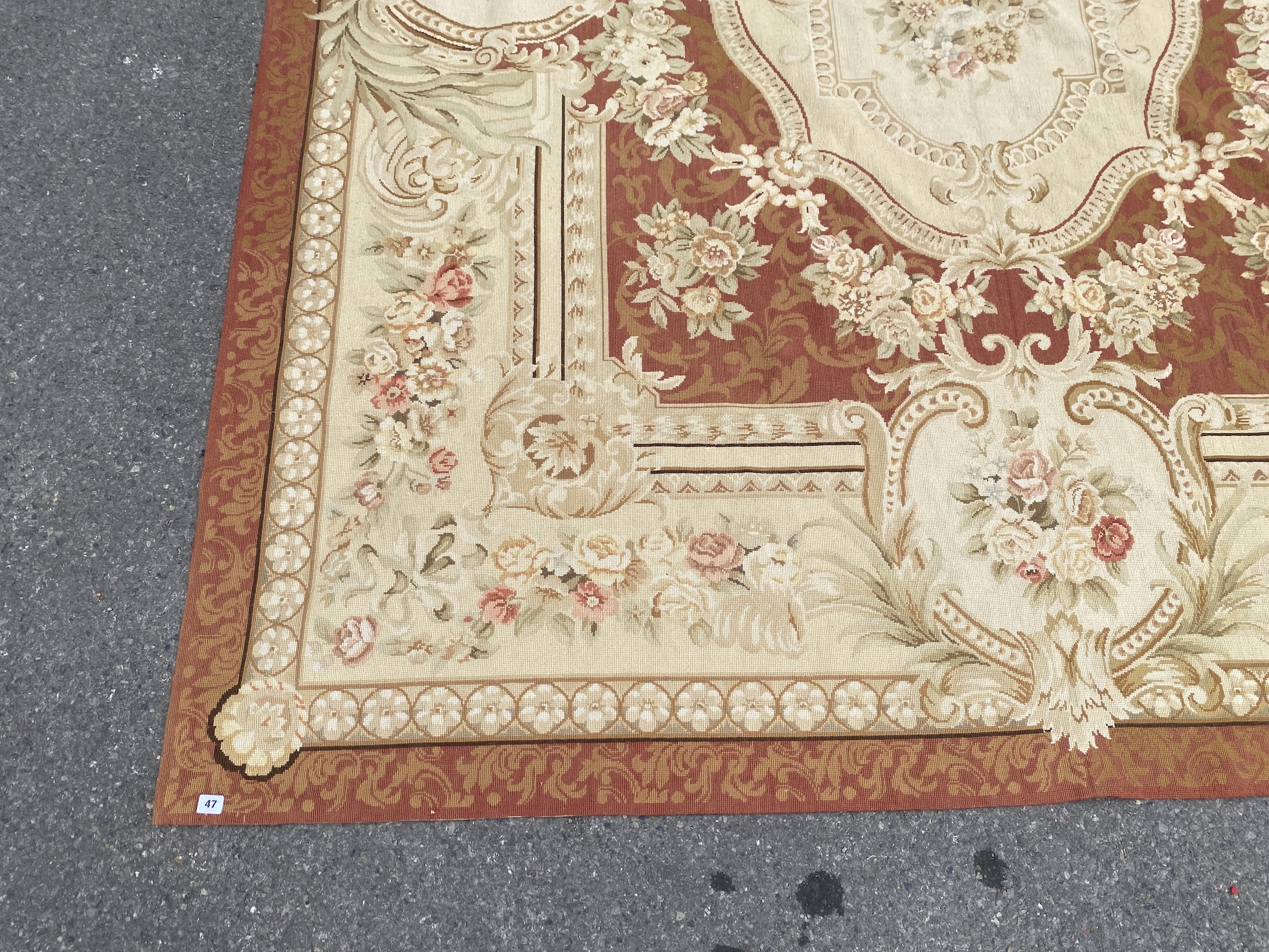 An Aubusson style tapestry carpet, approximately 300 x 240cm